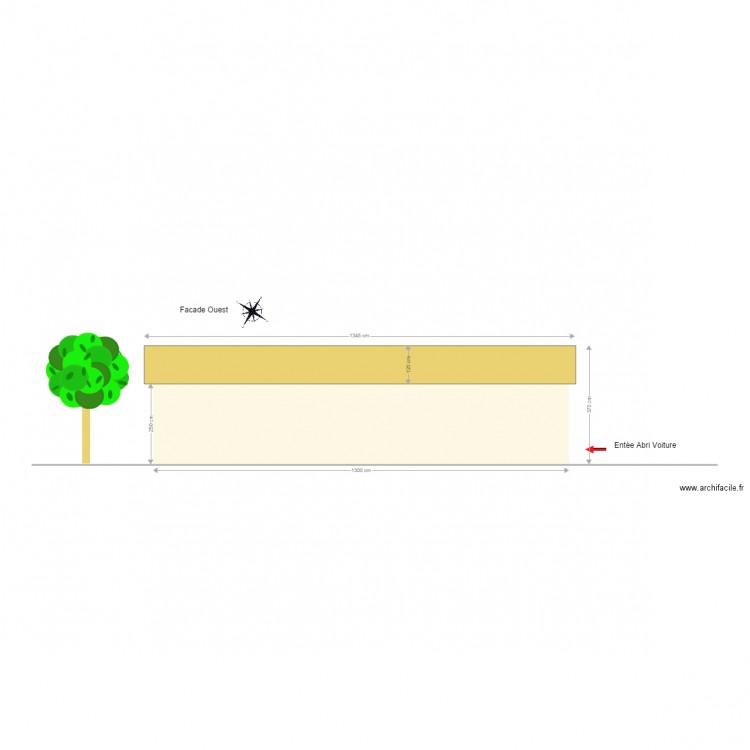 plan de coupe largeur ouest. Plan de 0 pièce et 0 m2