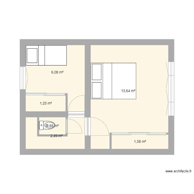 Etage. Plan de 0 pièce et 0 m2