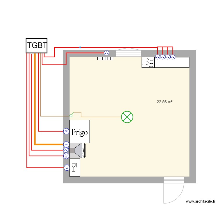 plan cuisine . Plan de 0 pièce et 0 m2