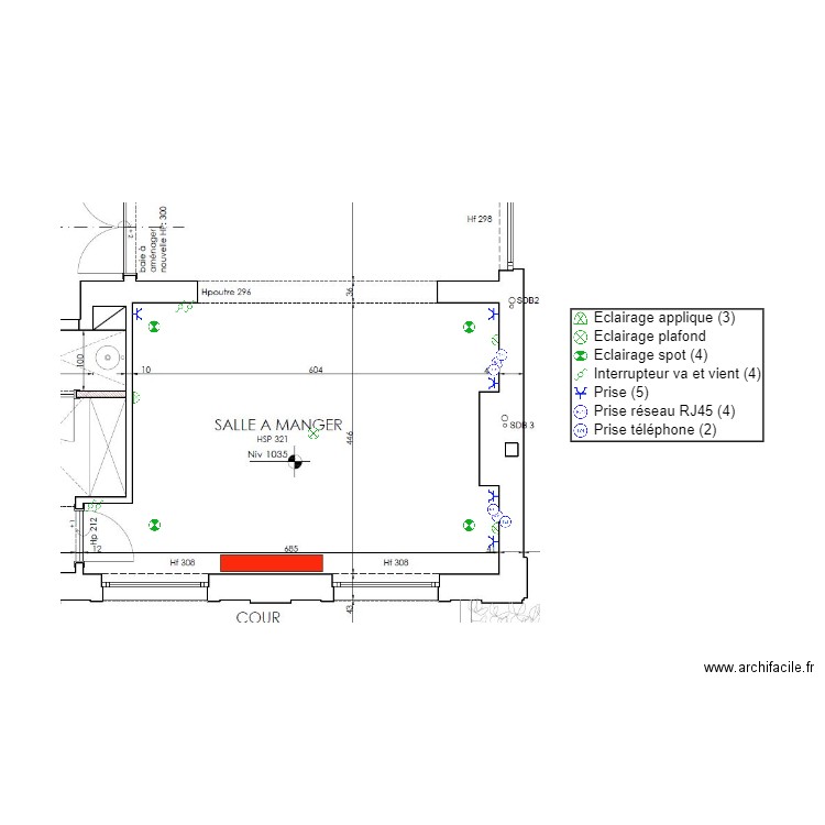 RDC Salle à manger. Plan de 0 pièce et 0 m2
