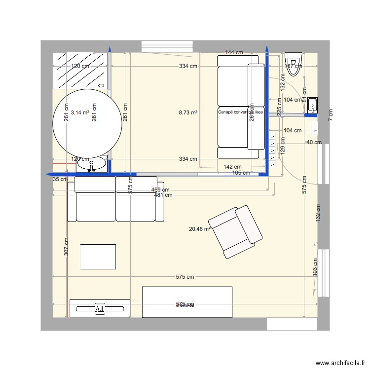 salon et sdb bis wc à part dispo salon. Plan de 0 pièce et 0 m2