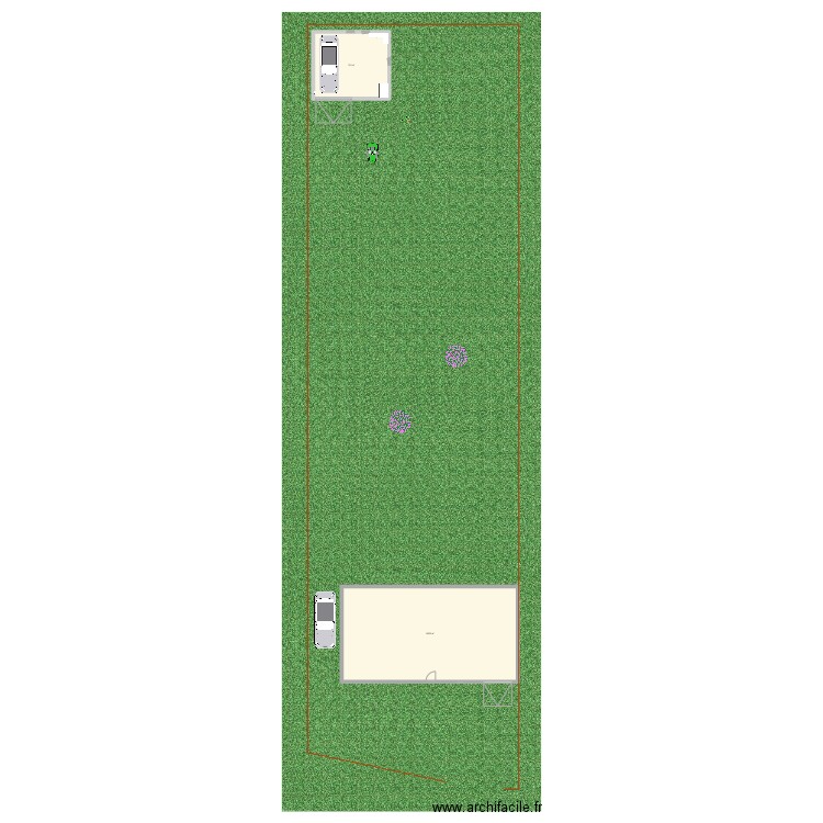 garage terrain dussol. Plan de 2 pièces et 153 m2