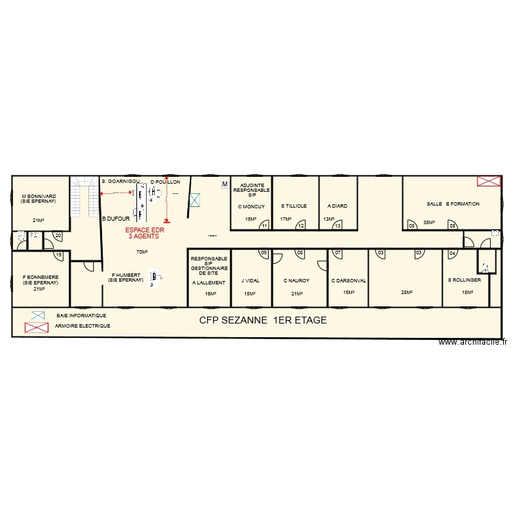 SEZANNE 1ER ETAGE. Plan de 0 pièce et 0 m2