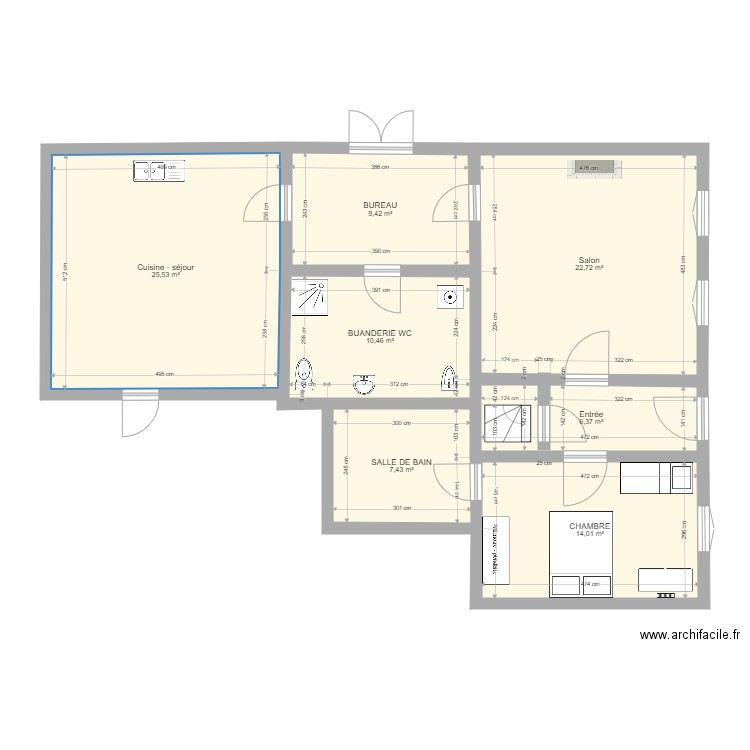 SANTE EULALIE  APPT RDC. Plan de 0 pièce et 0 m2