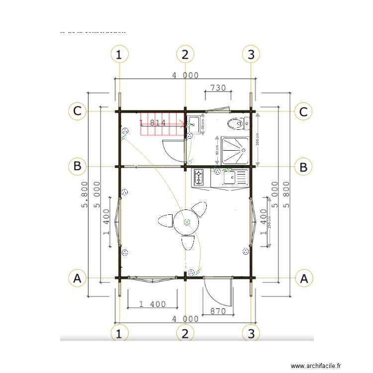 Chalet. Plan de 0 pièce et 0 m2