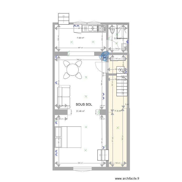 Mtype ROSSINI  SOUS SOL Niv 0. Plan de 0 pièce et 0 m2