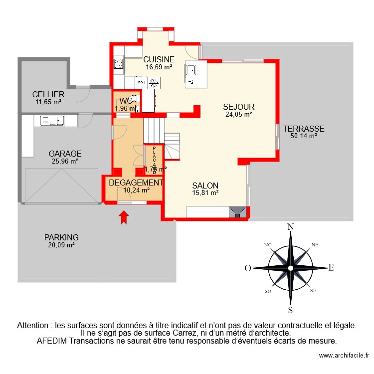 BI 00 RDC. Plan de 0 pièce et 0 m2