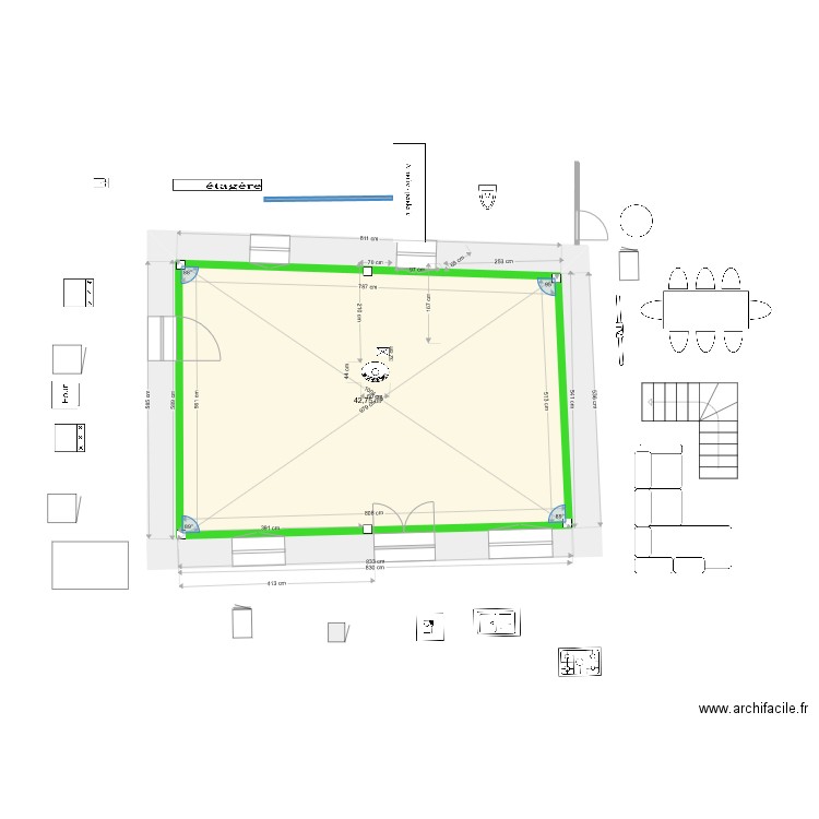 RDChaussée coté. Plan de 0 pièce et 0 m2