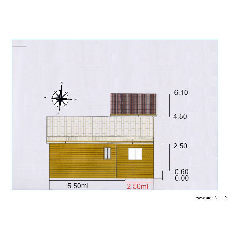 Facade EST dan. Plan de 0 pièce et 0 m2