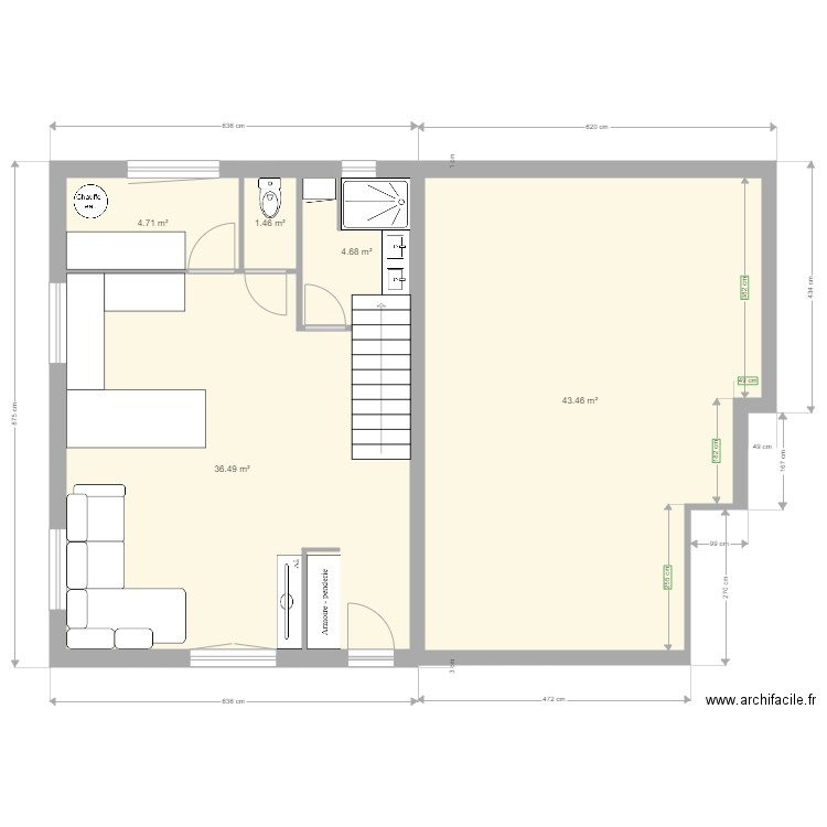 Plan appartement 2 Pontenx 1. Plan de 0 pièce et 0 m2