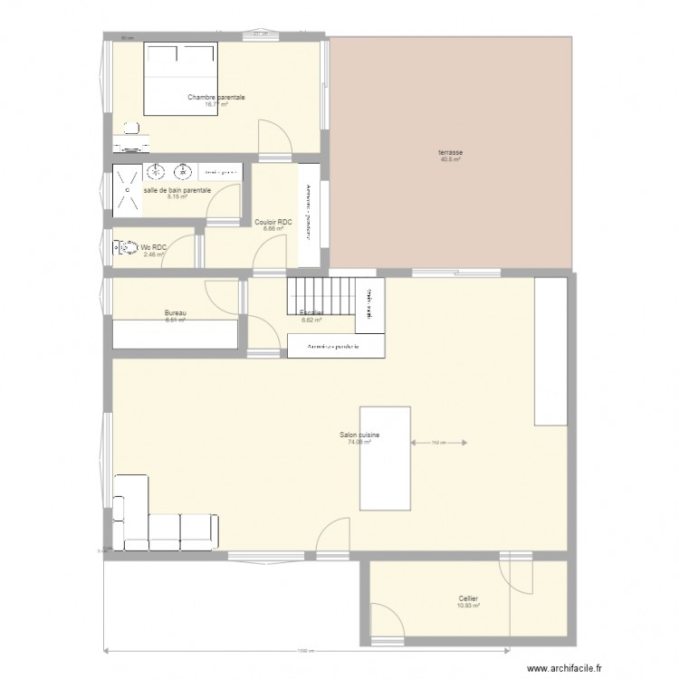 plan Maison Bambous. Plan de 0 pièce et 0 m2