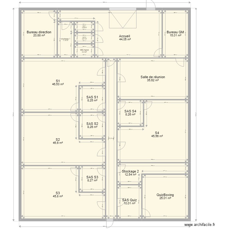 cholet. Plan de 20 pièces et 417 m2