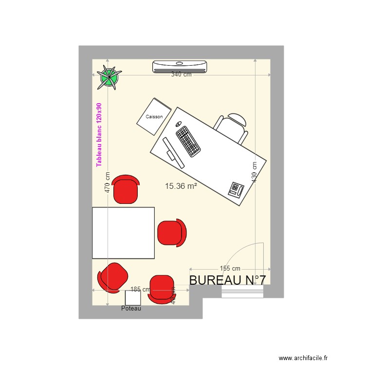 Bureau 7. Plan de 0 pièce et 0 m2