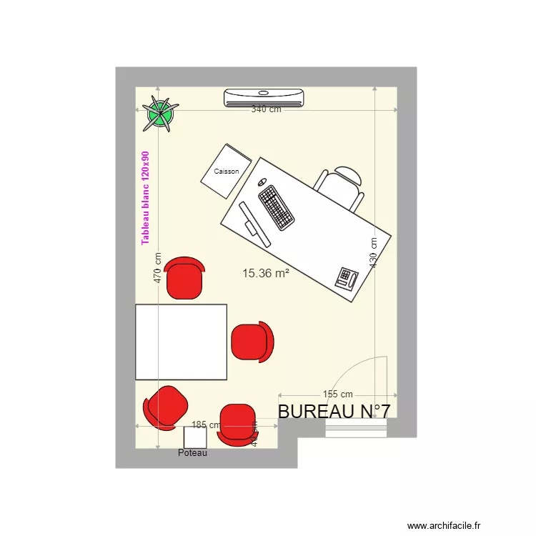 Bureau 7. Plan de 