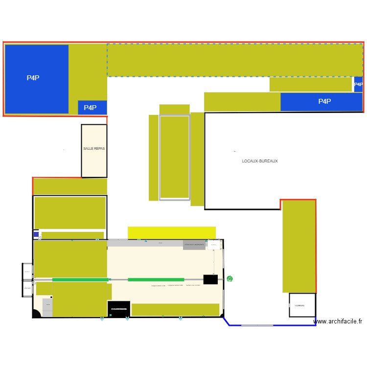 PLAN ATELIER PROD surface occupée. Plan de 0 pièce et 0 m2