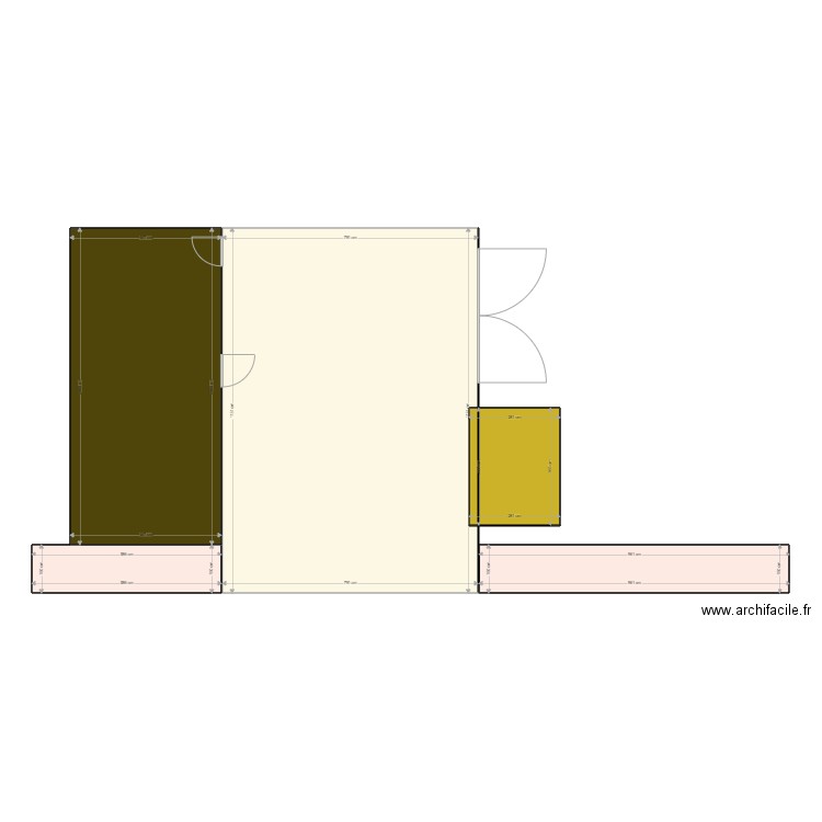 Terrasse RCSST. Plan de 5 pièces et 169 m2