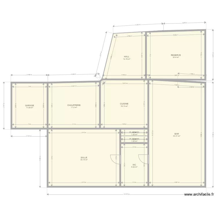 PLAN RDC COMMERCE. Plan de 