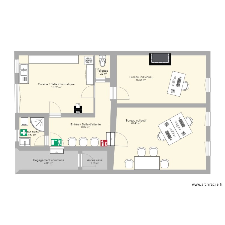 Plan locaux . Plan de 0 pièce et 0 m2