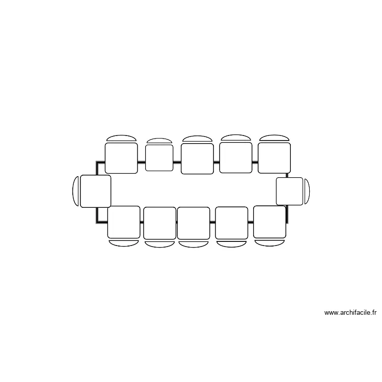 TABLE1 CHAISE ALBA. Plan de 