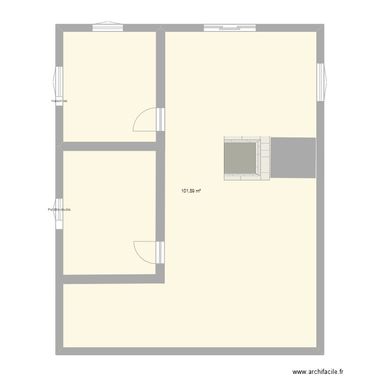 maison st witz. Plan de 1 pièce et 102 m2