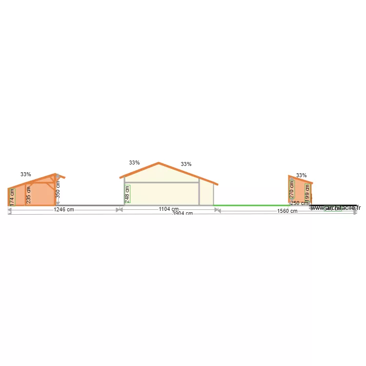 plan coupe rendu final. Plan de 