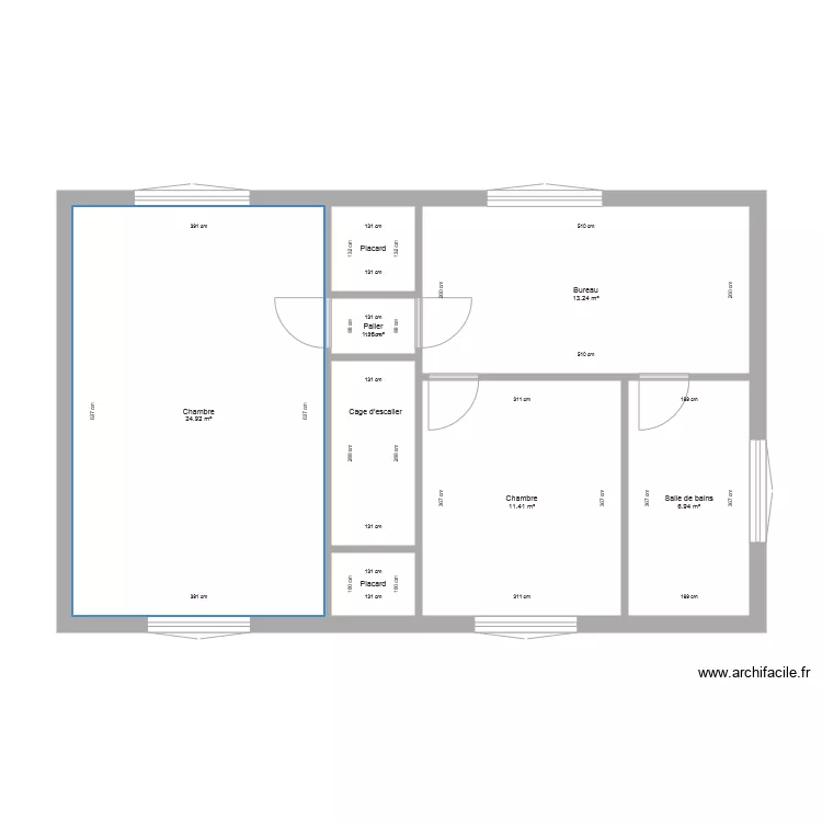 Plan 2&egrave;me &eacute;tage. Plan de 