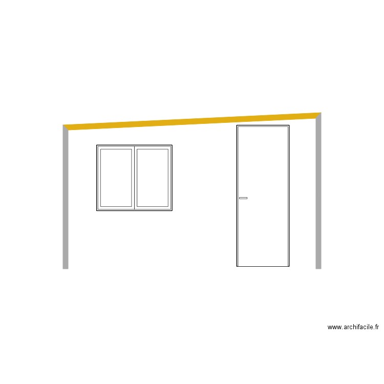 Facade ouest auvent. Plan de 0 pièce et 0 m2