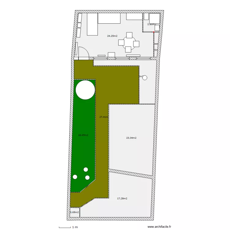 jardin1d. Plan de 