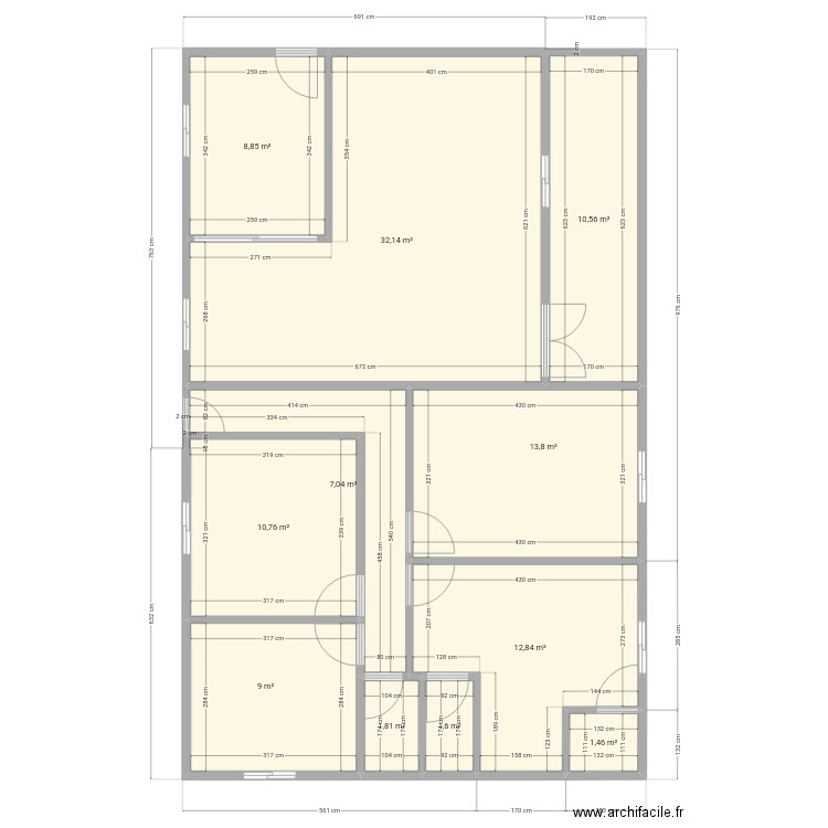 demisoussol. Plan de 0 pièce et 0 m2