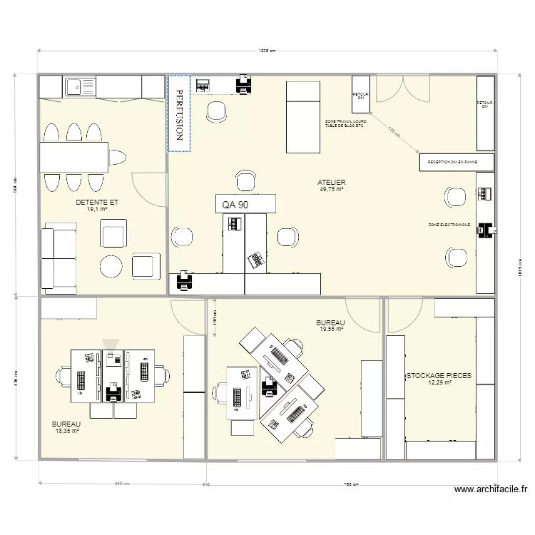 plan bureau . Plan de 