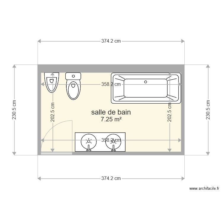 salle de bains. Plan de 0 pièce et 0 m2