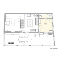 Niveau 1 entr&eacute; cuisine salon