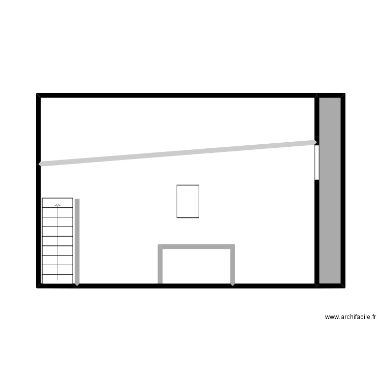 ROUDAUT MEZZANINE. Plan de 3 pièces et 37 m2