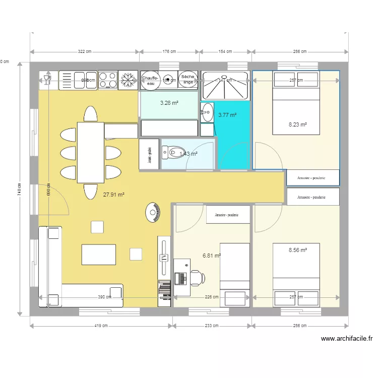 70m2. Plan de 70m2. Plan de