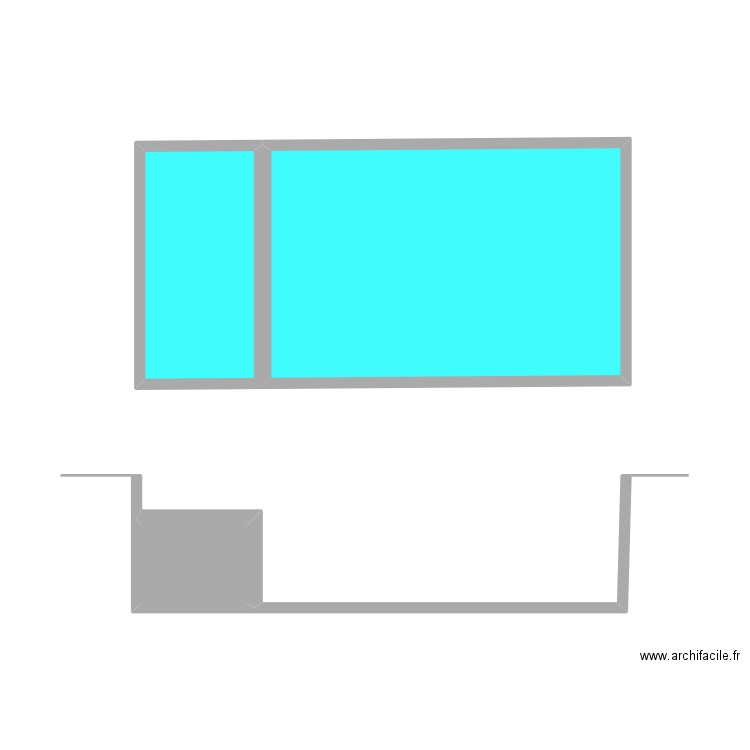Plan en coupe . Plan de 0 pièce et 0 m2