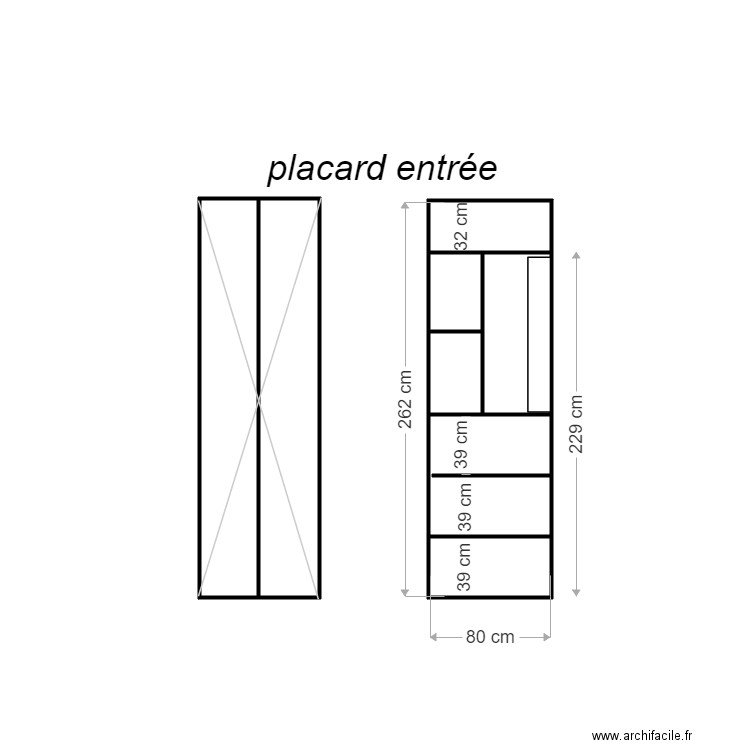 placard entrée. Plan de 0 pièce et 0 m2