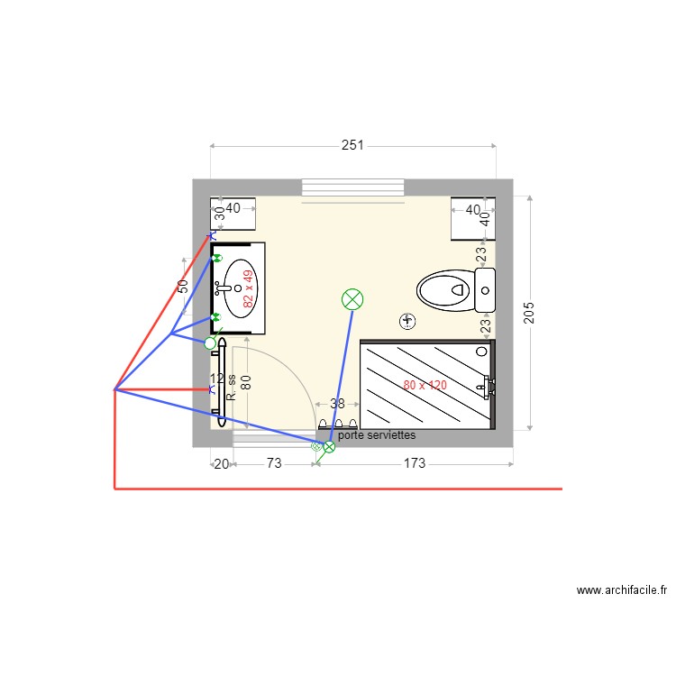 salle de bains 2021 12 06b. Plan de 1 pièce et 5 m2