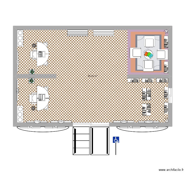 Agence. Plan de 0 pièce et 0 m2