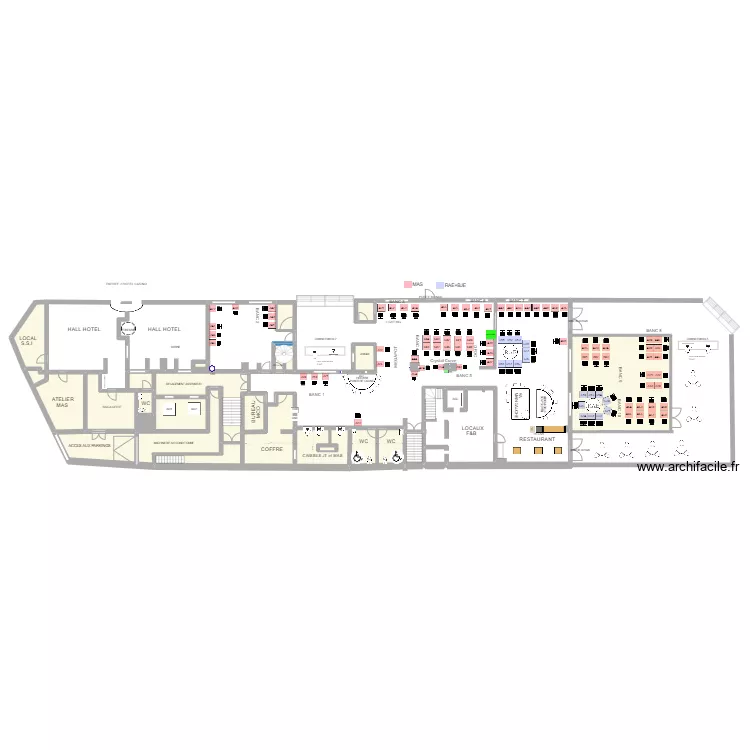 Plan de salle RDC au 19 Mai 2022. Plan de 