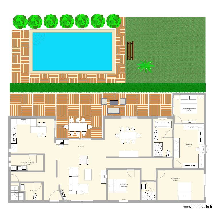 Maison Juju. Plan de 0 pièce et 0 m2