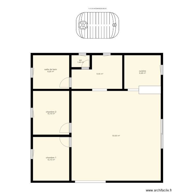 Plan maison rez de chaussé ok. Plan de 0 pièce et 0 m2