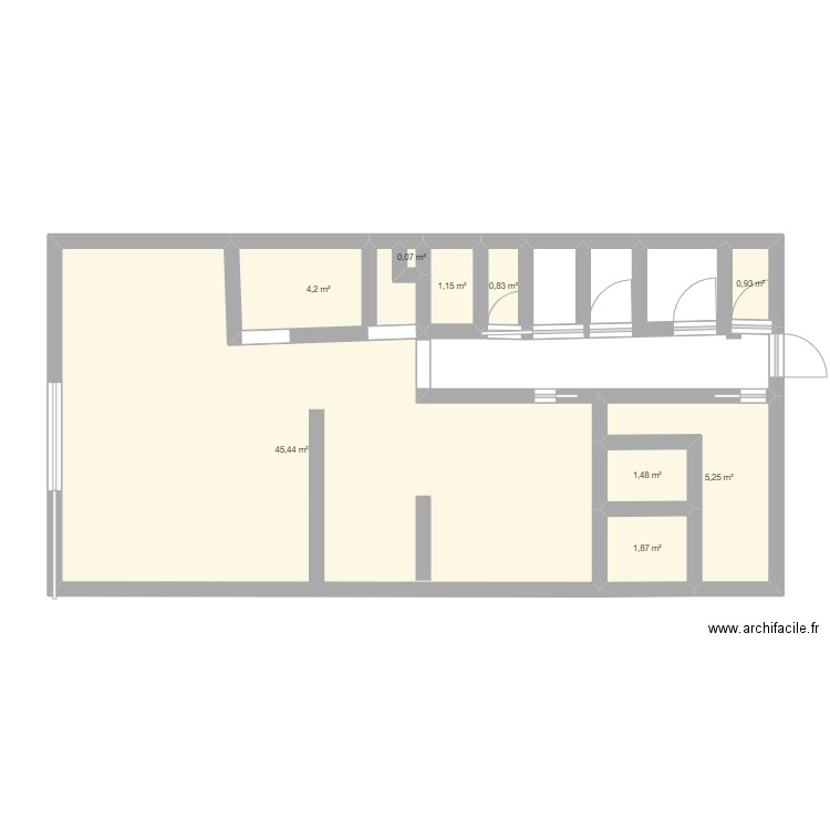 plan de point b . Plan de 9 pièces et 61 m2