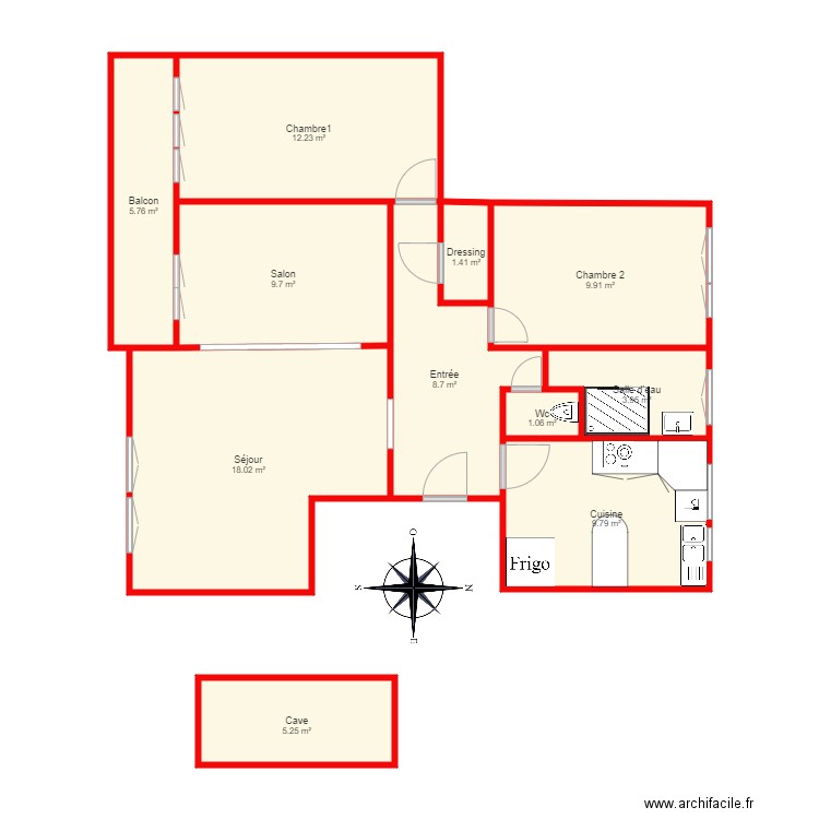 BI 1932. Plan de 0 pièce et 0 m2