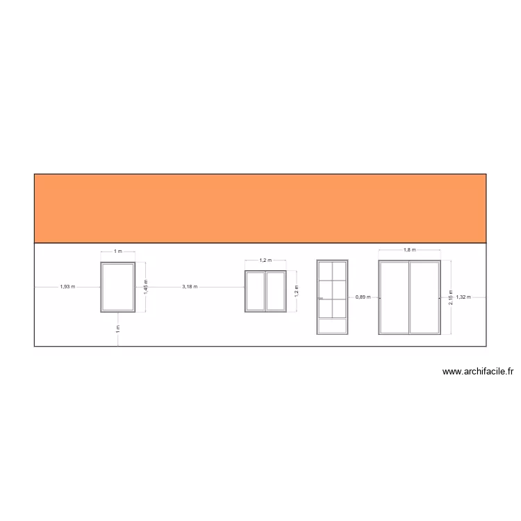 fa&ccedil;ade nord. Plan de 