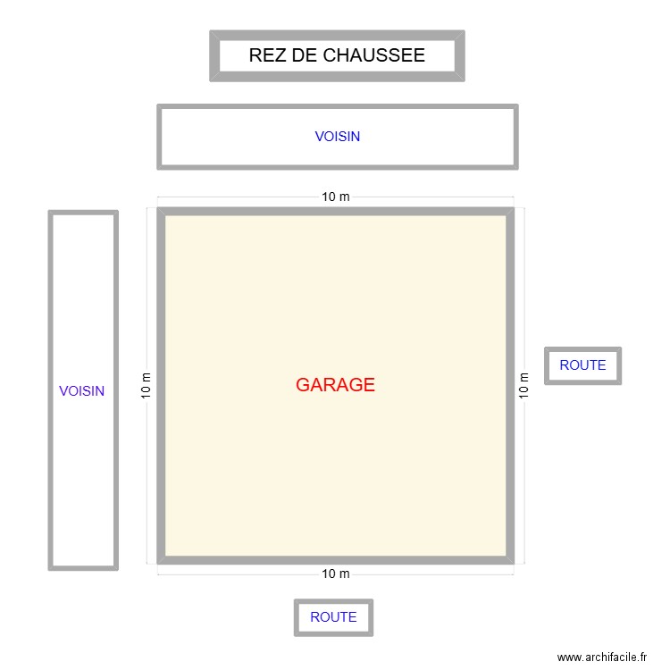 TERRAIN REZ DE CHAUSSEE. Plan de 6 pièces et 135 m2
