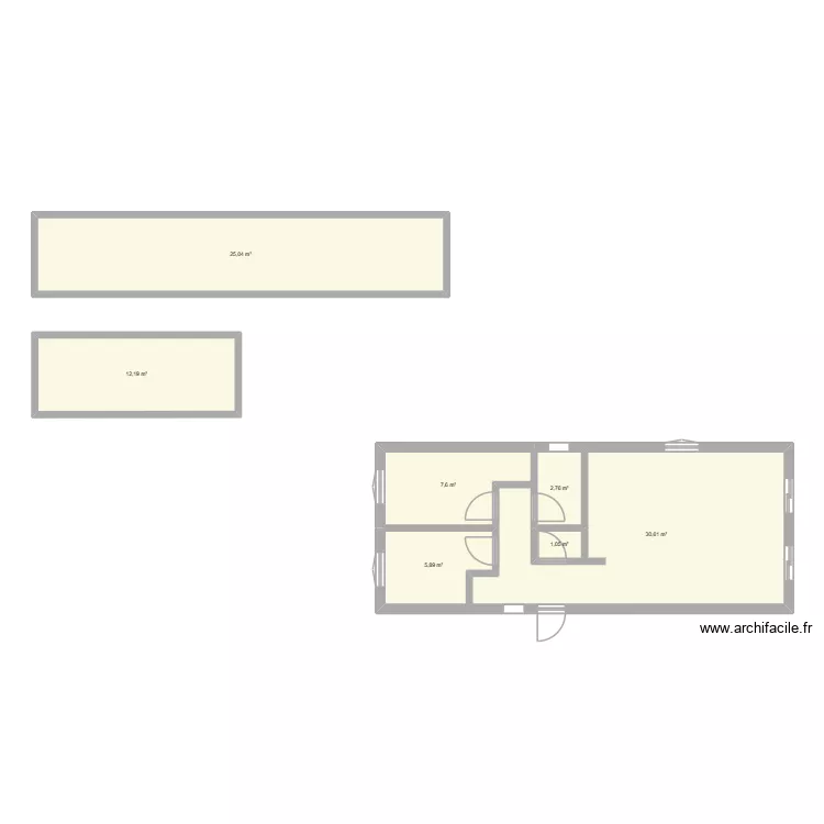 CONTENER. Plan de 7 et 85 m² CONTENER. Plan de 7 et 85 m²