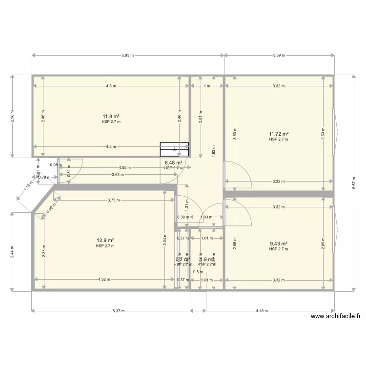VERDUN 1er etage. Plan de 