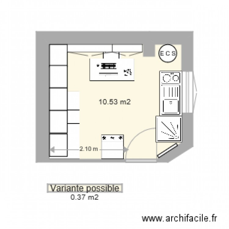 Studio 102163. Plan de 0 pièce et 0 m2