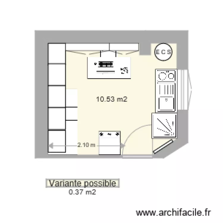 Studio 102163. Plan de 