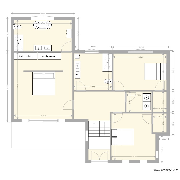 Plan du 2e étage. Plan de 0 pièce et 0 m2